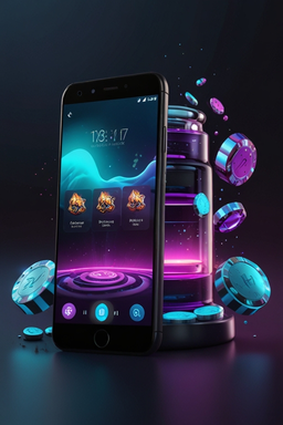 Móvil con la app de casino
